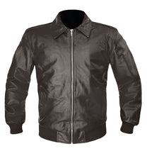 Load image into Gallery viewer, Men&#39;s Stylish Superb Real Genuine Leather Bomber Biker Jacket #522-LE