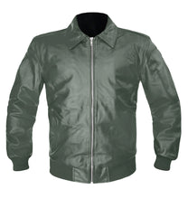 Load image into Gallery viewer, Men&#39;s Stylish Superb Real Genuine Leather Bomber Biker Jacket #522-LE
