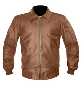 Men's Stylish Superb Real Genuine Leather Bomber Biker Jacket #522-LE