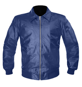 Men's Stylish Superb Real Genuine Leather Bomber Biker Jacket #522-LE
