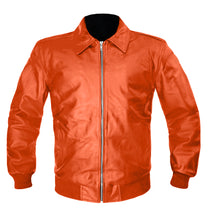 Load image into Gallery viewer, Men&#39;s Stylish Superb Real Genuine Leather Bomber Biker Jacket #522-LE