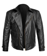Load image into Gallery viewer, Men&#39;s Stylish Superb Real Genuine Leather Bomber Biker Jacket #525-LE