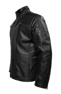 Men's Stylish Faux Leather Motorbike Bomber Biker Vintage Style Jacket #530-FL