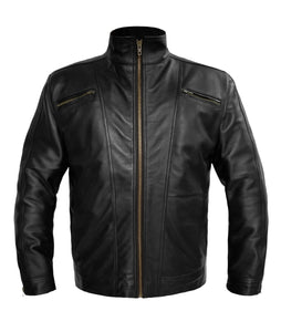 Men's Stylish Faux Leather Motorbike Bomber Biker Vintage Style Jacket #530-FL
