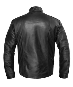 Men's Stylish Genuine Leather Motorbike Bomber Biker Vintage Style Jacket #530-LE