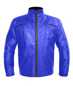 Men's Stylish Genuine Leather Motorbike Bomber Biker Vintage Style Jacket #530-LE