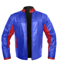 Load image into Gallery viewer, Men&#39;s Stylish Superb Real Genuine Leather Bomber Biker Jacket #535-LE