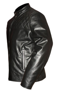 Men's Stylish Superb Real Faux Leather Bomber Biker Jacket #538-FL
