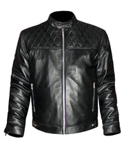 Load image into Gallery viewer, Men&#39;s Stylish Superb Real Faux Leather Bomber Biker Jacket #538-FL