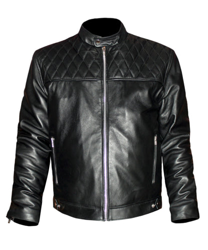 Men's Stylish Superb Real Faux Leather Bomber Biker Jacket #538-FL