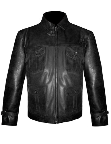 Men's Stylish Superb Real Faux Leather Bomber Biker Jacket #553-FL