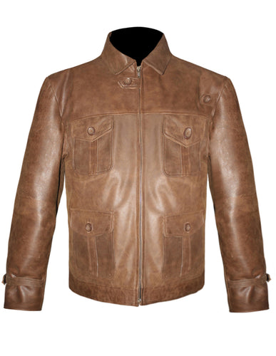Men's Stylish Superb Real Genuine Leather Bomber Biker Jacket #553-LE