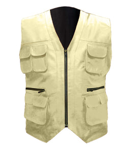 Men's Stylish Superb Real Genuine Leather Bomber Biker Jacket Vest #577-LE