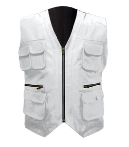 Men's Stylish Superb Real Genuine Leather Bomber Biker Jacket Vest #577-LE