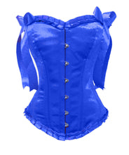 Load image into Gallery viewer, Heavy Duty 26 Double Steel Boned Waist Training Satin Overbust Tight Shaper Corset #8016-OT-SA