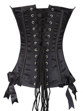 Load image into Gallery viewer, Heavy Duty 26 Double Steel Boned Waist Training Tight Lacing Satin Overbust Shaper Corset #8021