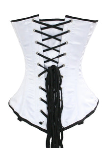 Heavy Duty 26 Double Steel Boned Waist Training Satin Underbust Tight Shaper Corset #8024-SA