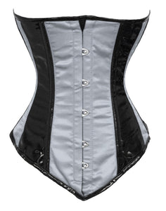 Heavy Duty 26 Double Steel Boned Waist Training PVC & Satin Underbust Tight Shaper Corset #8025-SA