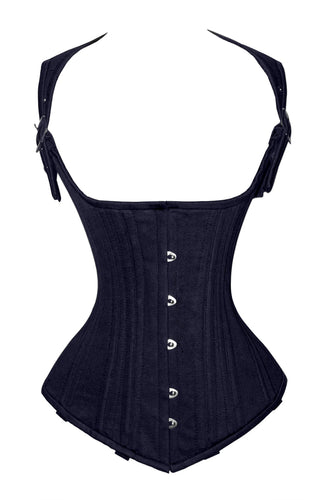 Heavy Duty 26 Double Steel Boned Waist Training Cotton Underbust Tight Lacing Shaper Corset #8028-TC