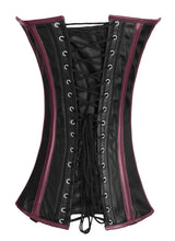 Load image into Gallery viewer, Heavy Duty 26 Double Steel Boned Waist Training Leather Overbust Tight Shaper Corset #8030-B-LE