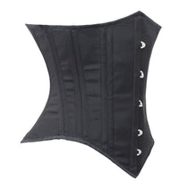 Load image into Gallery viewer, 26 Double Steel Boned Waist Training Tight Lacing Dull Satin Underbust Shaper Corset #8033-OT-DS-SA