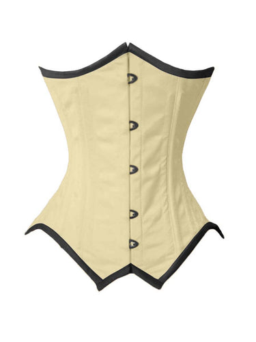 Heavy Duty 26 Double Steel Boned Waist Training Satin Underbust Tight Shaper Corset #8933-BT-SA