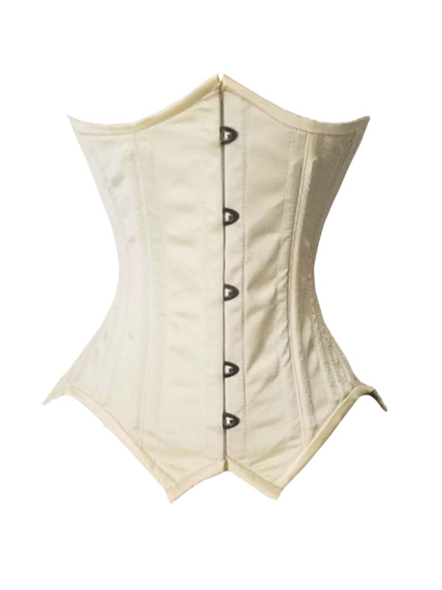 Heavy Duty 26 Double Steel Boned Waist Training Satin Underbust Tight Shaper Corset #8933-OT-SA