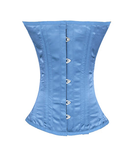 Heavy Duty 26 Double Steel Boned Waist Training Satin Underbust Tight Shaper Corset #8043-SA