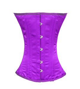 Heavy Duty 26 Double Steel Boned Waist Training Satin Underbust Tight Shaper Corset #8043-SA