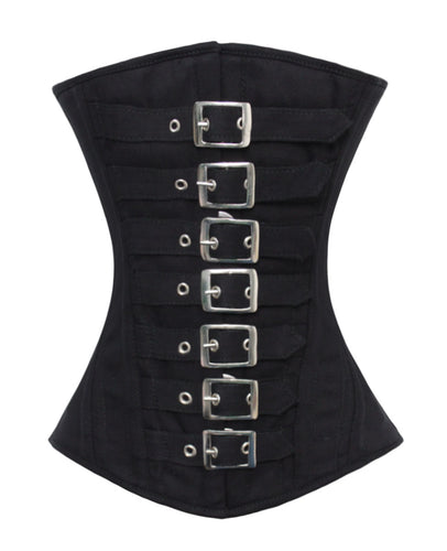 Heavy Duty 26 Double Steel Boned Waist Training Cotton Underbust Tight Shaper Corset #8045-B-TC