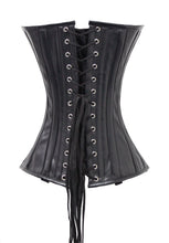 Load image into Gallery viewer, Heavy Duty 26 Double Steel Boned Waist Training Faux Leather Underbust Tight Shaper Corset #8045-B