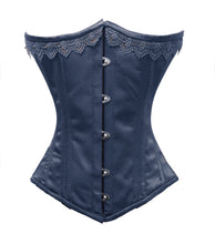 Load image into Gallery viewer, Heavy Duty 26 Double Steel Boned Waist Training Satin Underbust Tight Shaper Corset #8050-NR-SA