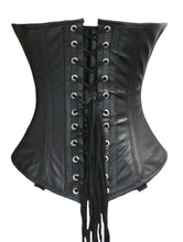 Load image into Gallery viewer, Heavy Duty 26 Double Steel Boned Waist Training Leather Underbust Corset #8058-LE