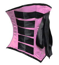 Load image into Gallery viewer, Heavy Duty 26 Double Steel Boned Waist Training Satin Underbust Tight Shaper Corset #8073-BT-BR-SA
