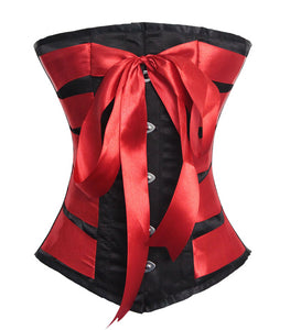 Heavy Duty 26 Double Steel Boned Waist Training Satin Underbust Tight Shaper Corset #8073-D-SA