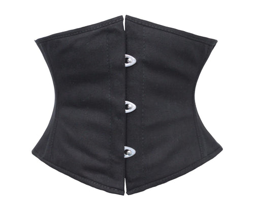 Full Steel Boned Waist Cincher Tight Lacing Cotton Underbust Shaper Waspie Mini Corset #8079-TC1