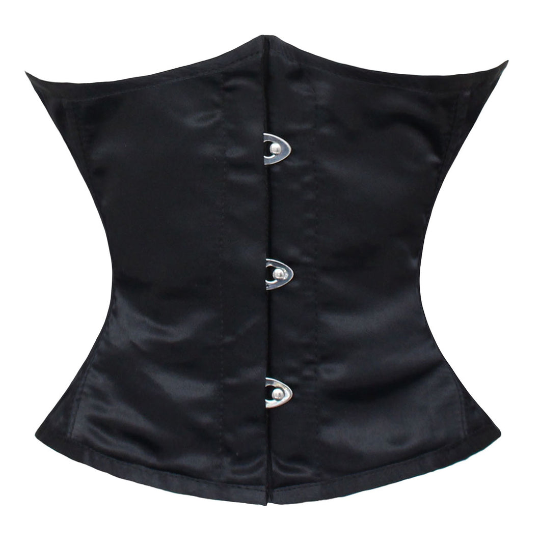 Full Steel Boned Waist Cincher Tight Lacing Satin Underbust Shaper Waspie Mini Corset #8079-OT-SA