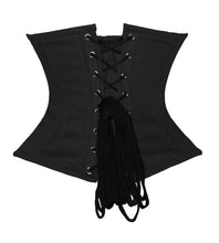 Load image into Gallery viewer, Heavy Duty 18 Double Steel Boned Waist Training Cotton Cincher Waspie Underbust Shaper Corset #8079-TC