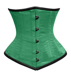 Heavy Duty 26 Double Steel Boned Waist Training Satin Underbust Tight Shaper Corset #8079-L-BT-SA