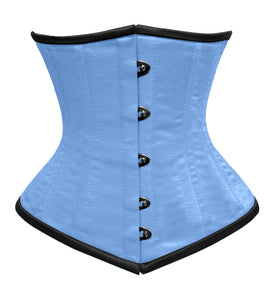 Heavy Duty 26 Double Steel Boned Waist Training Satin Underbust Tight Shaper Corset #8079-L-BT-SA