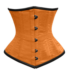 Heavy Duty 26 Double Steel Boned Waist Training Satin Underbust Tight Shaper Corset #8079-L-BT-SA