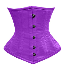 Heavy Duty 26 Double Steel Boned Waist Training Satin Underbust Shaper Corset