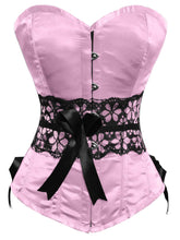 Load image into Gallery viewer, Heavy Duty 26 Double Steel Boned Waist Training Satin Overbust Tight Shaper Corset #8087-OT-SA