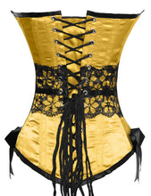 Load image into Gallery viewer, Heavy Duty 26 Double Steel Boned Waist Training Satin Overbust Tight Shaper Corset #8087-BT-SA