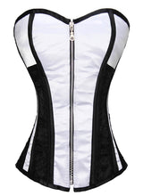 Load image into Gallery viewer, Heavy Duty 24 Double Steel Boned Waist Training Satin Overbust Tight Shaper Corset #8106-SA