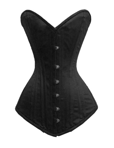 Heavy Duty 26 Double SteelBoned Waist Training Cotton Long Overbust Wider Hips Shaper Corset 8137-TC