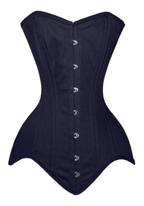 Heavy Duty 26 Double Steel Boned Waist Training Cotton Long Torso Overbust Shaper Corset #8151-TC