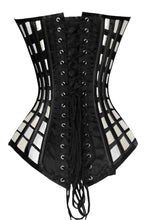 Load image into Gallery viewer, Heavy Duty 26 Double Steel Boned Waist Training Satin Overbust Tight Shaper Corset #8224-SA