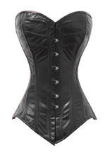 Load image into Gallery viewer, Heavy Duty 22 Double Steel Boned Waist Training Leather Long Torso Overbust Shaper Corset #8289-LE