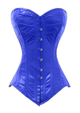 Load image into Gallery viewer, Heavy Duty 22 Double Steel Boned Waist Training Leather Long Torso Overbust Shaper Corset #8289-LE